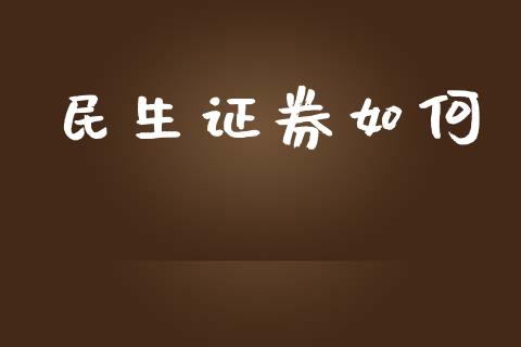 民生证券如何_https://wap.jnbaishite.cn_金融资讯_第1张