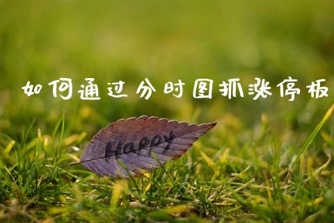 如何通过分时图抓涨停板_https://wap.jnbaishite.cn_金融资讯_第1张
