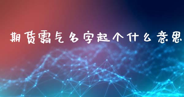 期货霸气名字起个什么意思_https://wap.jnbaishite.cn_金融资讯_第1张