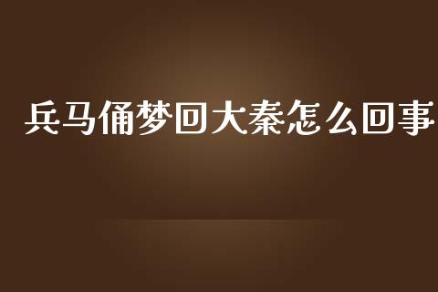 兵马俑梦回大秦怎么回事_https://wap.jnbaishite.cn_全球财富_第1张