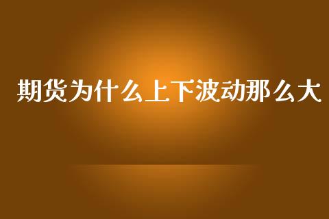 期货为什么上下波动那么大_https://wap.jnbaishite.cn_全球财富_第1张