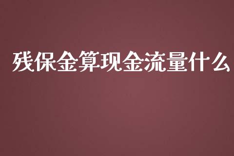 残保金算现金流量什么_https://wap.jnbaishite.cn_全球财富_第1张