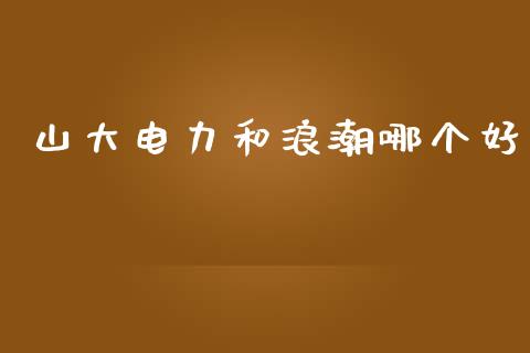 山大电力和浪潮哪个好_https://wap.jnbaishite.cn_金融资讯_第1张