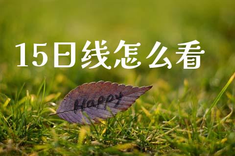 15日线怎么看_https://wap.jnbaishite.cn_期货资讯_第1张