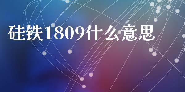 硅铁1809什么意思_https://wap.jnbaishite.cn_期货资讯_第1张