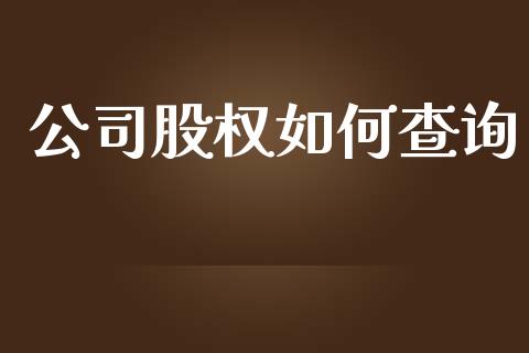 公司股权如何查询_https://wap.jnbaishite.cn_期货资讯_第1张