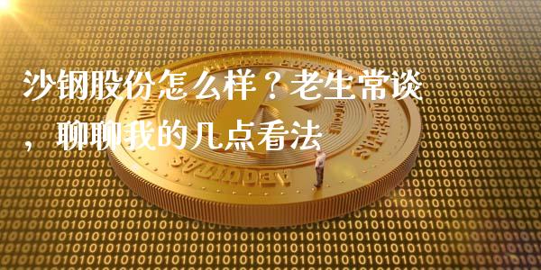 沙钢股份怎么样？老生常谈，聊聊我的几点看法_https://wap.jnbaishite.cn_理财投资_第1张