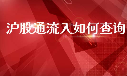 沪股通流入如何查询_https://wap.jnbaishite.cn_期货资讯_第1张