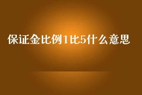 保证金比例1比5什么意思_https://wap.jnbaishite.cn_理财投资_第1张