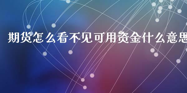 期货怎么看不见可用资金什么意思_https://wap.jnbaishite.cn_理财投资_第1张