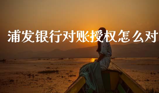 浦发银行对账授权怎么对_https://wap.jnbaishite.cn_理财投资_第1张