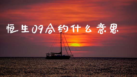 恒生09合约什么意思_https://wap.jnbaishite.cn_全球财富_第1张