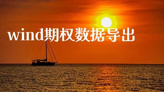 wind期权数据导出_https://wap.jnbaishite.cn_金融资讯_第1张