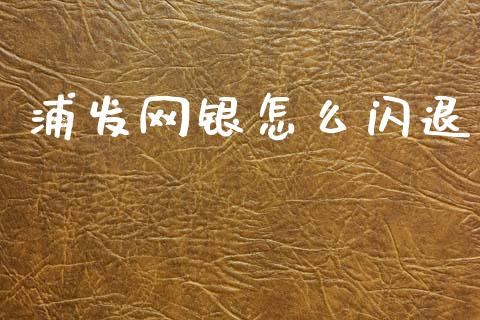 浦发网银怎么闪退_https://wap.jnbaishite.cn_理财投资_第1张