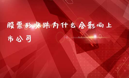 股票的涨跌为什么会影响上市公司_https://wap.jnbaishite.cn_理财投资_第1张