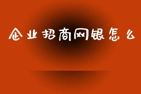 企业招商网银怎么_https://wap.jnbaishite.cn_理财投资_第1张