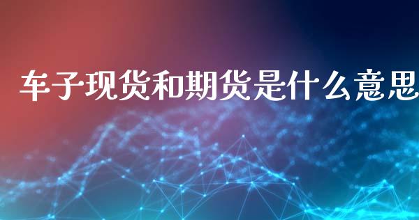 车子现货和期货是什么意思_https://wap.jnbaishite.cn_全球财富_第1张