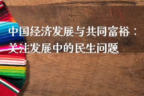 中国经济发展与共同富裕：关注发展中的民生问题_https://wap.jnbaishite.cn_理财投资_第1张