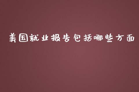 美国就业报告包括哪些方面_https://wap.jnbaishite.cn_期货资讯_第1张