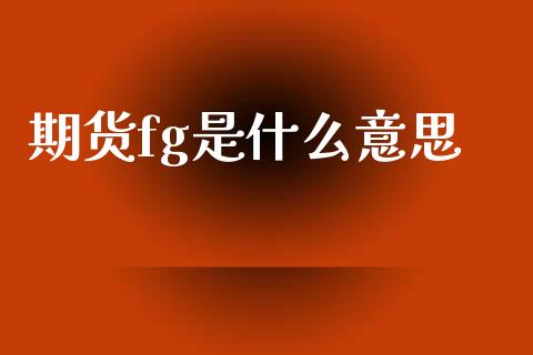 期货fg是什么意思_https://wap.jnbaishite.cn_理财投资_第1张