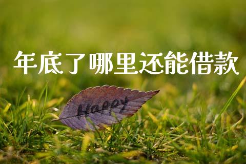 年底了哪里还能借款_https://wap.jnbaishite.cn_金融资讯_第1张