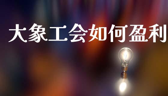 大象工会如何盈利_https://wap.jnbaishite.cn_金融资讯_第1张