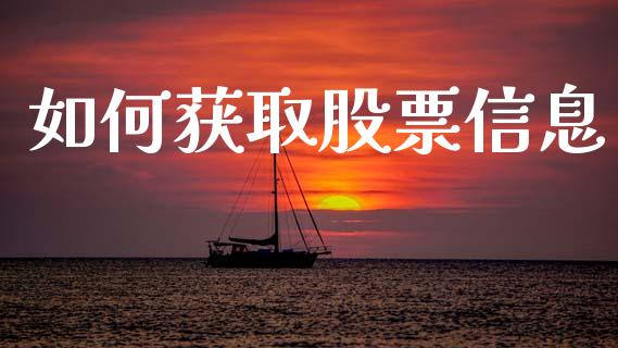 如何获取股票信息_https://wap.jnbaishite.cn_全球财富_第1张