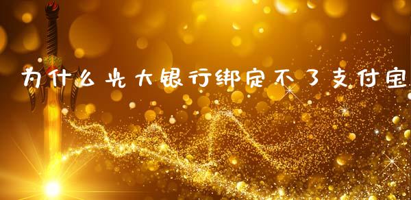 为什么光大银行绑定不了支付宝_https://wap.jnbaishite.cn_期货资讯_第1张