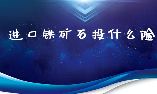 进口铁矿石投什么险_https://wap.jnbaishite.cn_理财投资_第1张