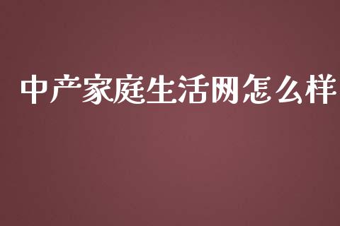 中产家庭生活网怎么样_https://wap.jnbaishite.cn_金融资讯_第1张