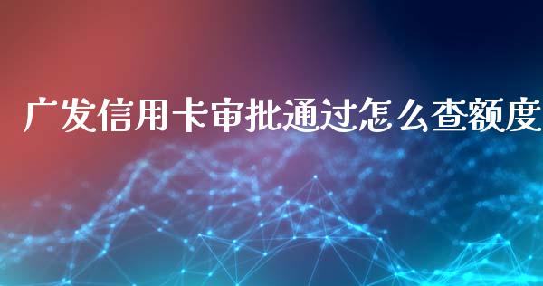 广发信用卡审批通过怎么查额度_https://wap.jnbaishite.cn_金融资讯_第1张