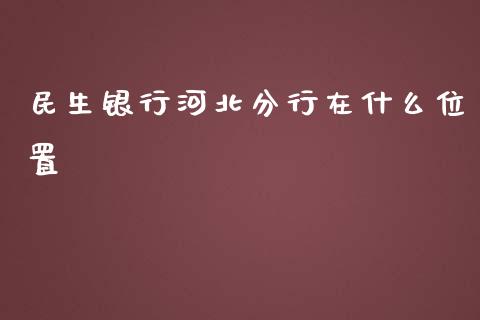 民生银行河北分行在什么位置_https://wap.jnbaishite.cn_理财投资_第1张