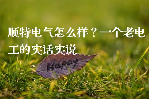 顺特电气怎么样？一个老电工的实话实说_https://wap.jnbaishite.cn_期货资讯_第1张