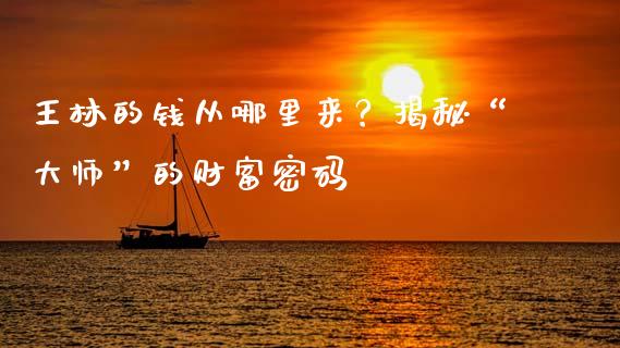 王林的钱从哪里来？揭秘“大师”的财富密码_https://wap.jnbaishite.cn_金融资讯_第1张