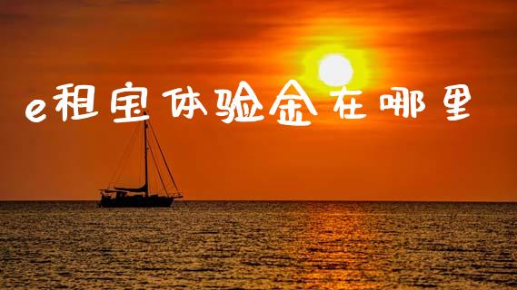 e租宝体验金在哪里_https://wap.jnbaishite.cn_金融资讯_第1张