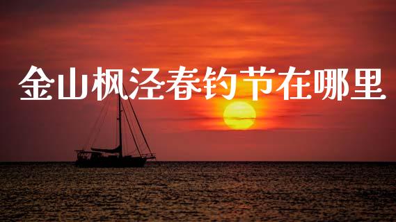 金山枫泾春钓节在哪里_https://wap.jnbaishite.cn_期货资讯_第1张