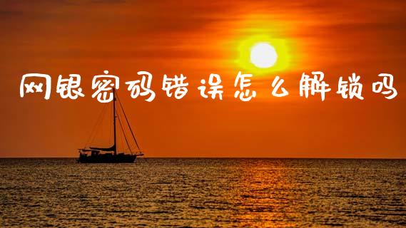 网银密码错误怎么解锁吗_https://wap.jnbaishite.cn_全球财富_第1张