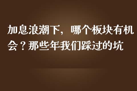 加息浪潮下，哪个板块有机会？那些年我们踩过的坑_https://wap.jnbaishite.cn_金融资讯_第1张
