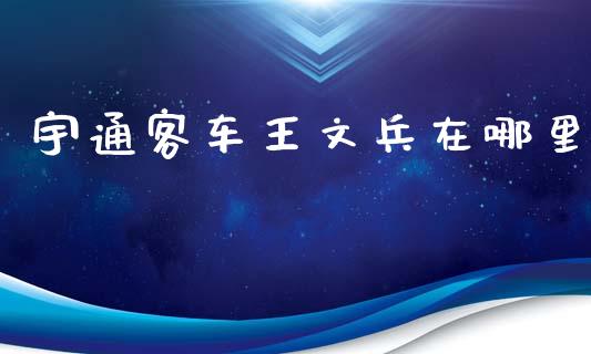 宇通客车王文兵在哪里_https://wap.jnbaishite.cn_期货资讯_第1张