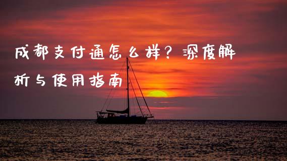 成都支付通怎么样？深度解析与使用指南_https://wap.jnbaishite.cn_理财投资_第1张