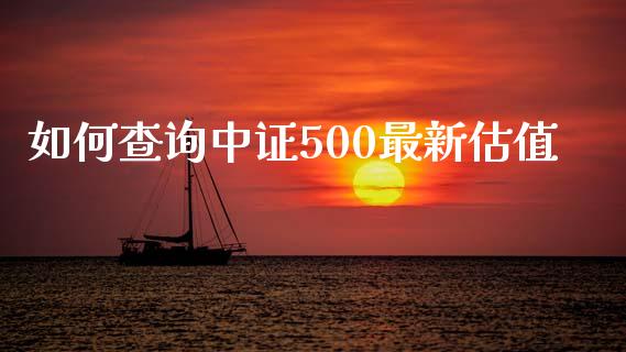 如何查询中证500最新估值_https://wap.jnbaishite.cn_期货资讯_第1张