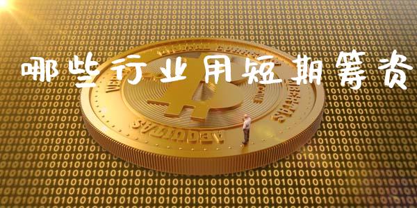 哪些行业用短期筹资_https://wap.jnbaishite.cn_期货资讯_第1张