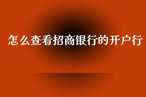 怎么查看招商银行的开户行_https://wap.jnbaishite.cn_期货资讯_第1张