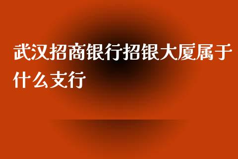 武汉招商银行招银大厦属于什么支行_https://wap.jnbaishite.cn_理财投资_第1张