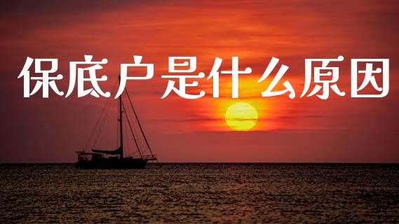 保底户是什么原因_理财投资_第1张_全球财富_理财投资_金融资讯_期货资讯 保底户是什么原因_https://wap.jnbaishite.cn_理财投资_第1张
