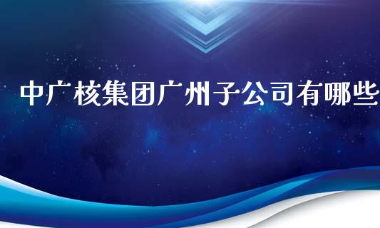 中广核集团广州子公司有哪些_https://wap.jnbaishite.cn_全球财富_第1张