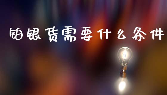 铂银货需要什么条件_https://wap.jnbaishite.cn_全球财富_第1张
