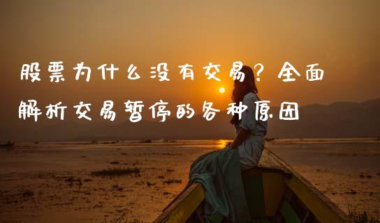 股票为什么没有交易？全面解析交易暂停的各种原因_https://wap.jnbaishite.cn_全球财富_第1张