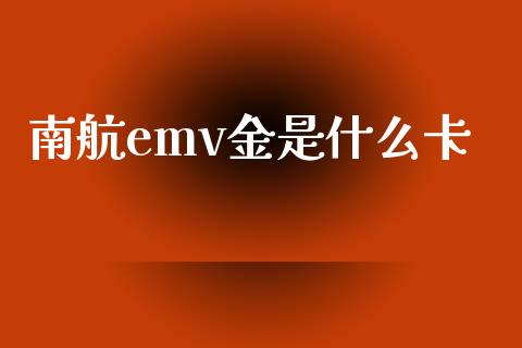 南航emv金是什么卡_https://wap.jnbaishite.cn_金融资讯_第1张