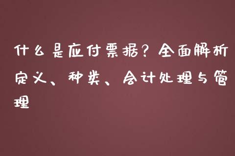 什么是应付票据？全面解析定义、种类、会计处理与管理_https://wap.jnbaishite.cn_理财投资_第1张